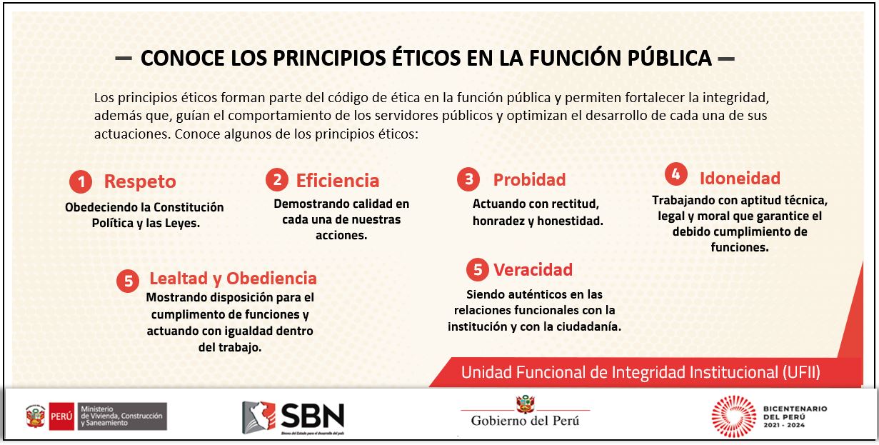 Conoce los principios éticos en la función pública.
