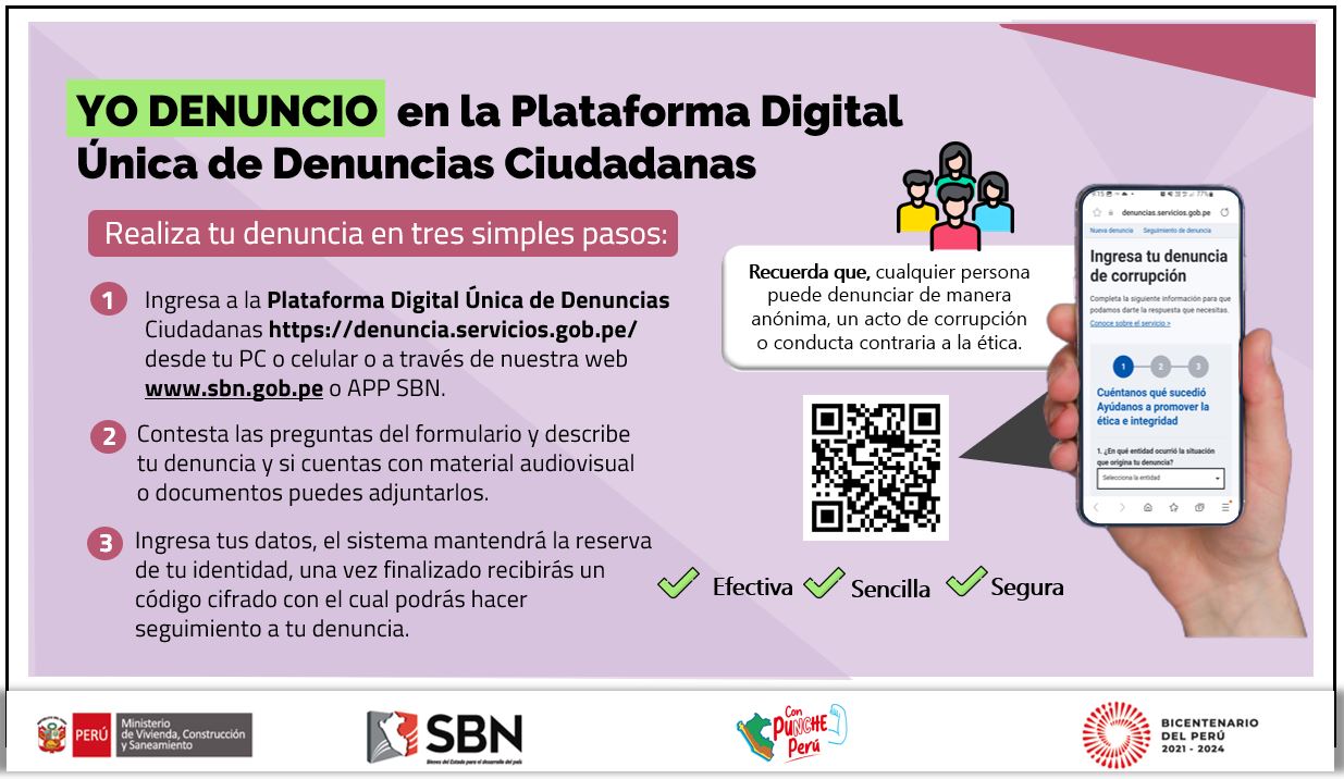 Campaña: YO DENUNCIO en la Plataforma Digital Única de Denuncias Ciudadanas 