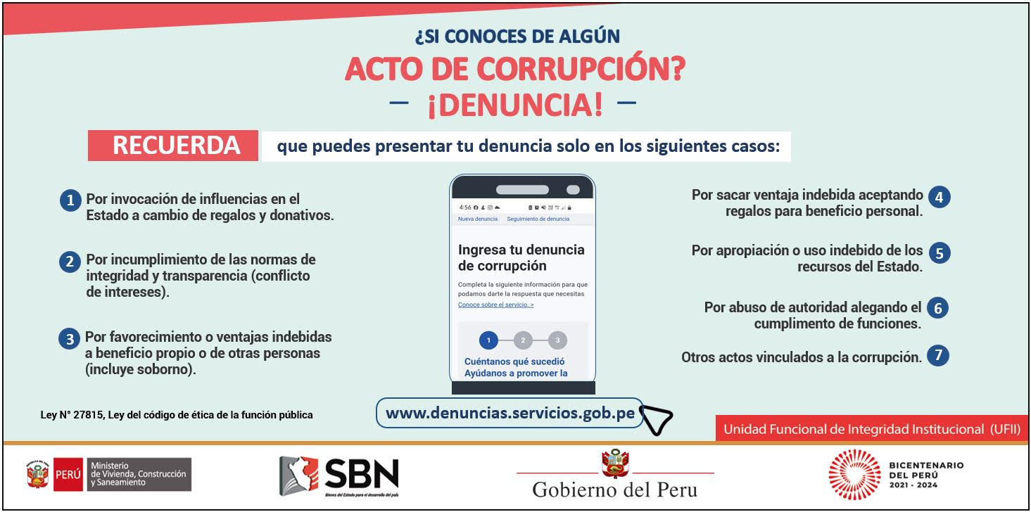  Difusión: ¿Si conoces algún caso de corrupción? ¡Denuncia!