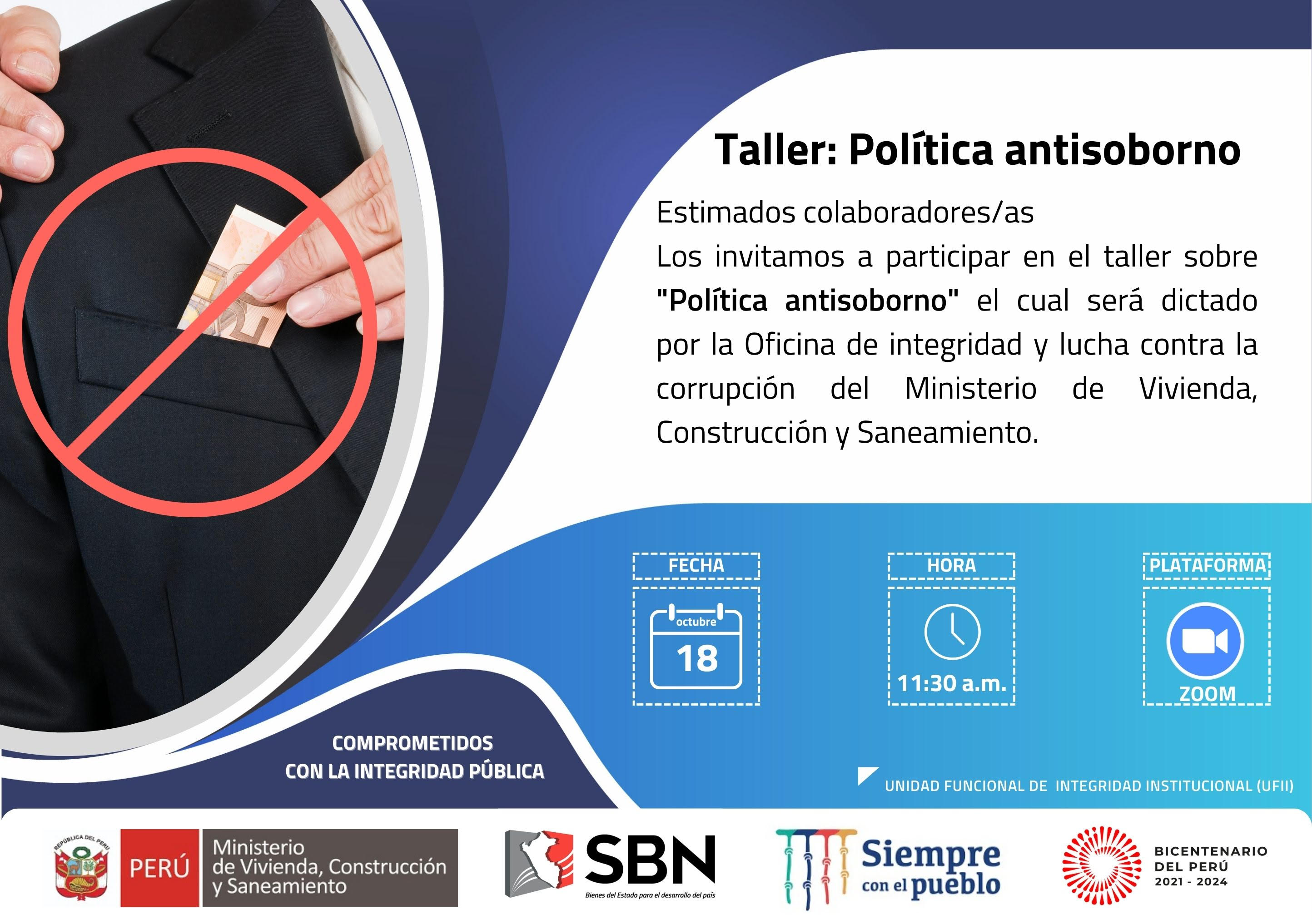  Taller realizado a nuestros colaboradores sobre Política Antisoborno