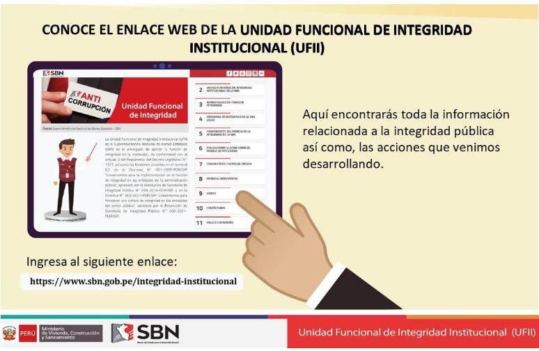  Difusión: Conoce el enlace web de la Unidad Funcional de Integridad Institucional (UFII)