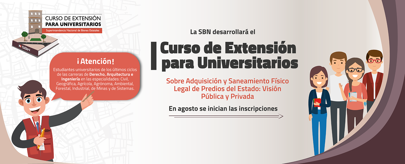 SBN OFICIALIZA LA REALIZACIÓN DEL I CURSO  DE EXTENSIÓN PARA UNIVERSITARIOS VIRTUAL