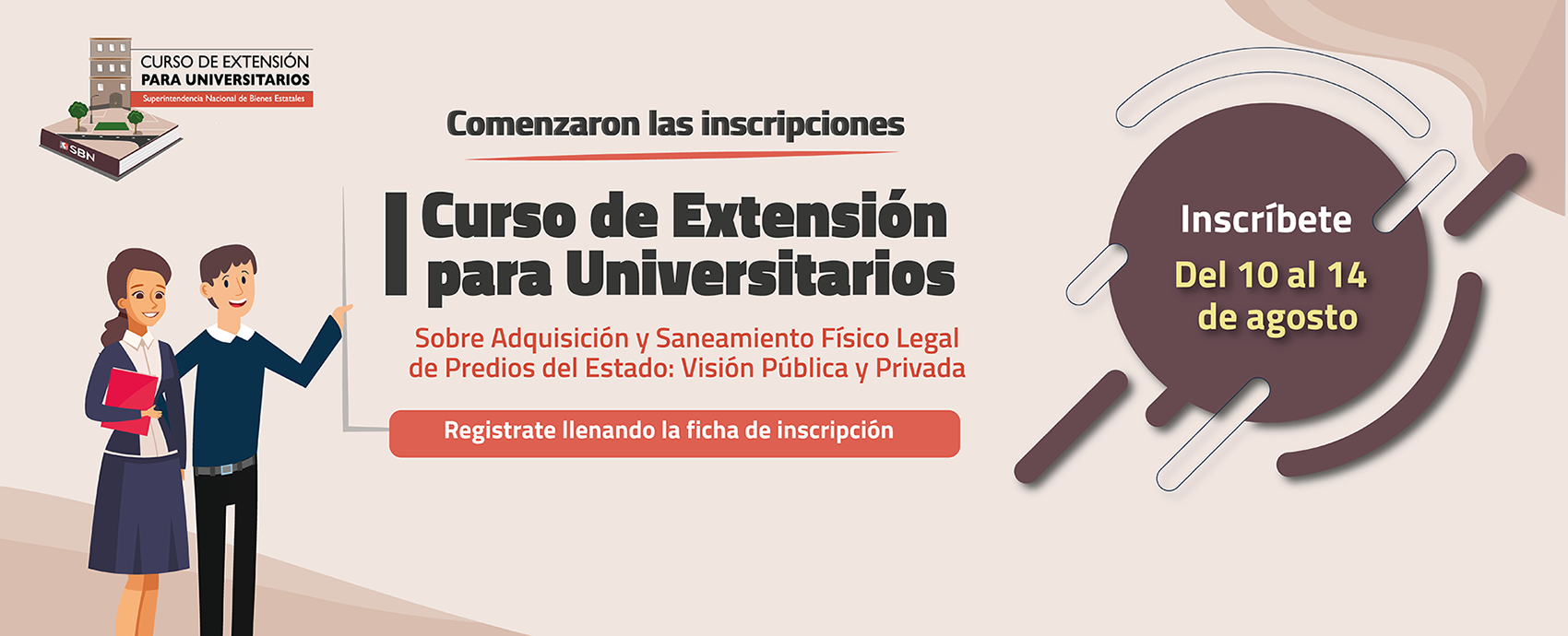  HOY SE INICIAN LAS INSCRIPCIONES DEL I CURSO DE EXTENSIÓN PARA UNIVERSITARIOS