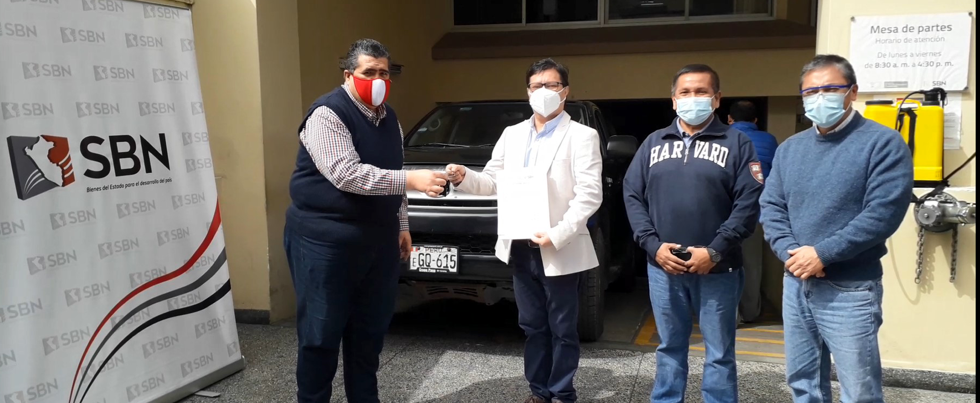  SBN DONA DOS CAMIONETAS A LA MUNICIPALIDAD DE BELÉN  PARA FORTALECER LA SEGURIDAD CIUDADANA