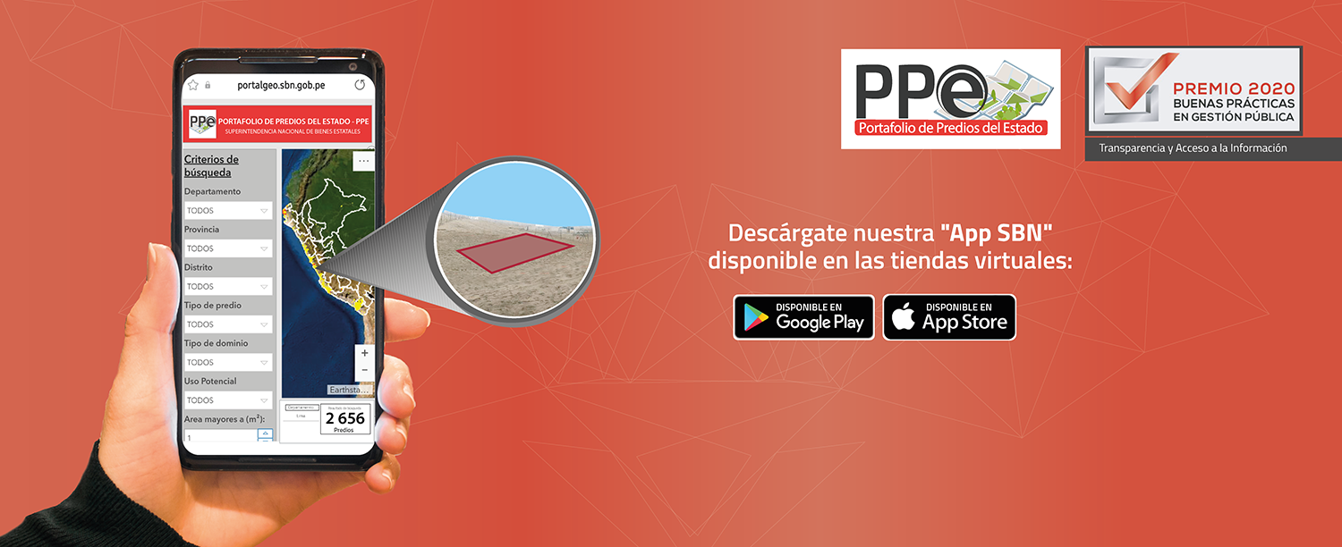 ENCUENTRA A TRAVÉS DE NUESTRA “APP SBN” LOS PREDIOS DEL ESTADO DISPONIBLES PARA INVERSIÓN PÚBLICA Y PRIVADA