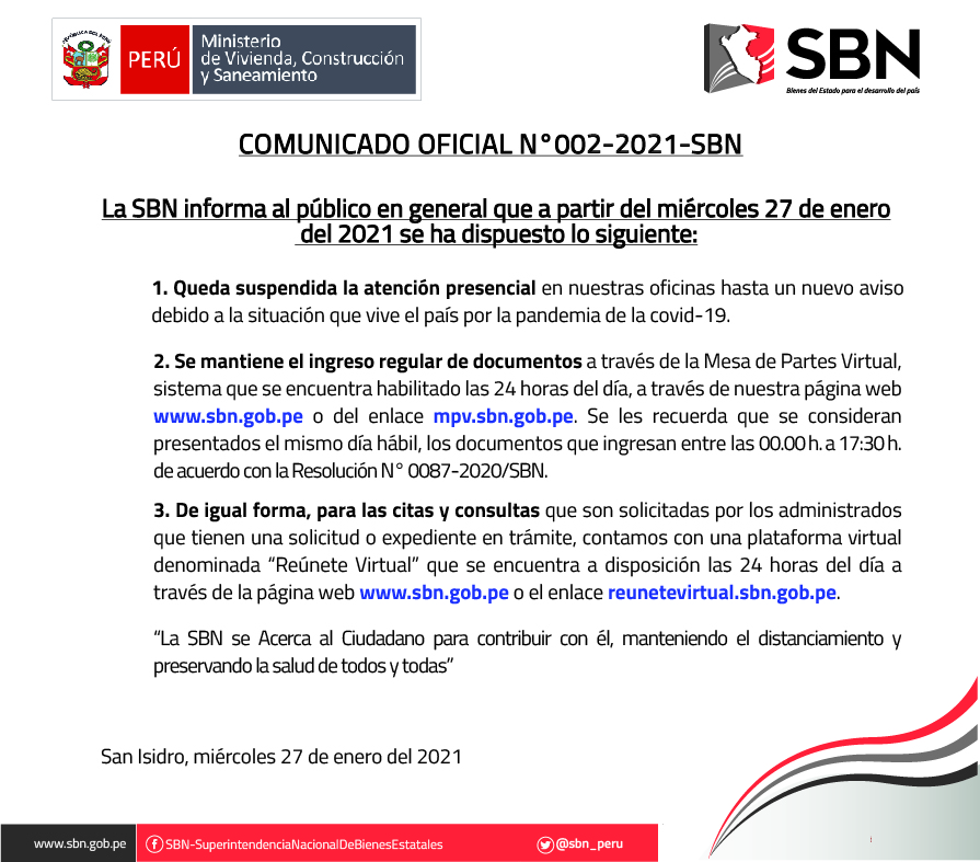  COMUNICADO OFICIAL N° 002 - 2021