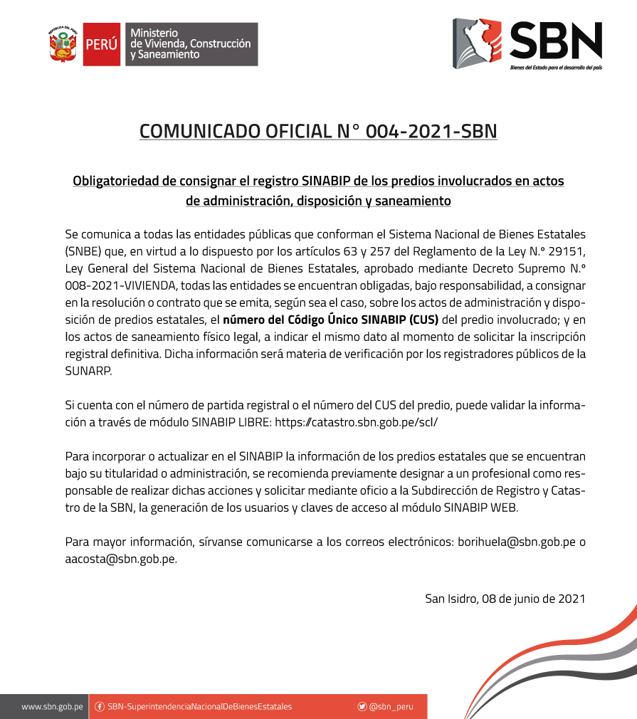  COMUNICADO OFICIAL N° 004 - 2021