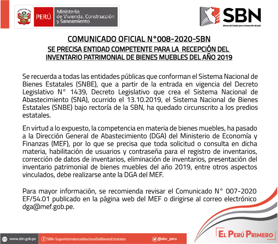  COMUNICADO OFICIAL  N° 008 - 2020