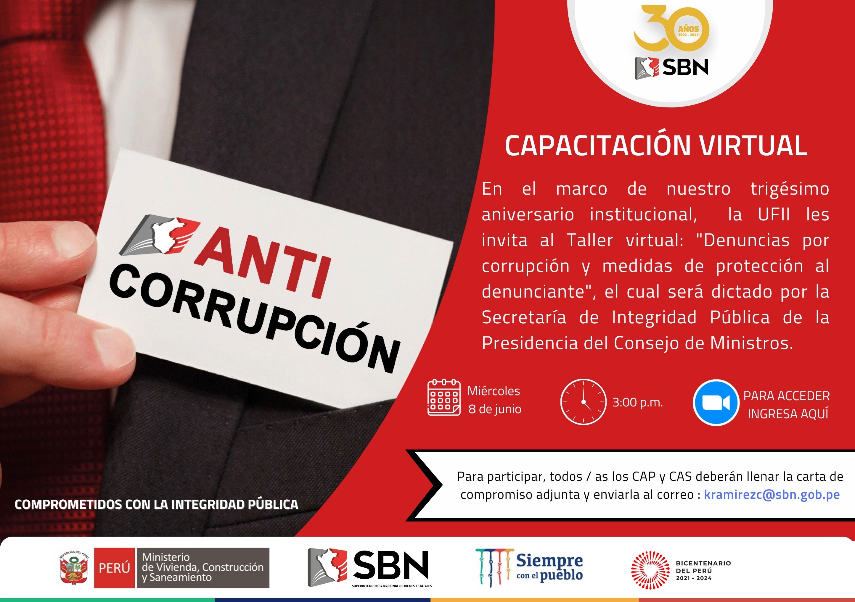  Capacitación a nuestros colaboradores sobre Denuncias por corrupción y medidas de protección al denunciante