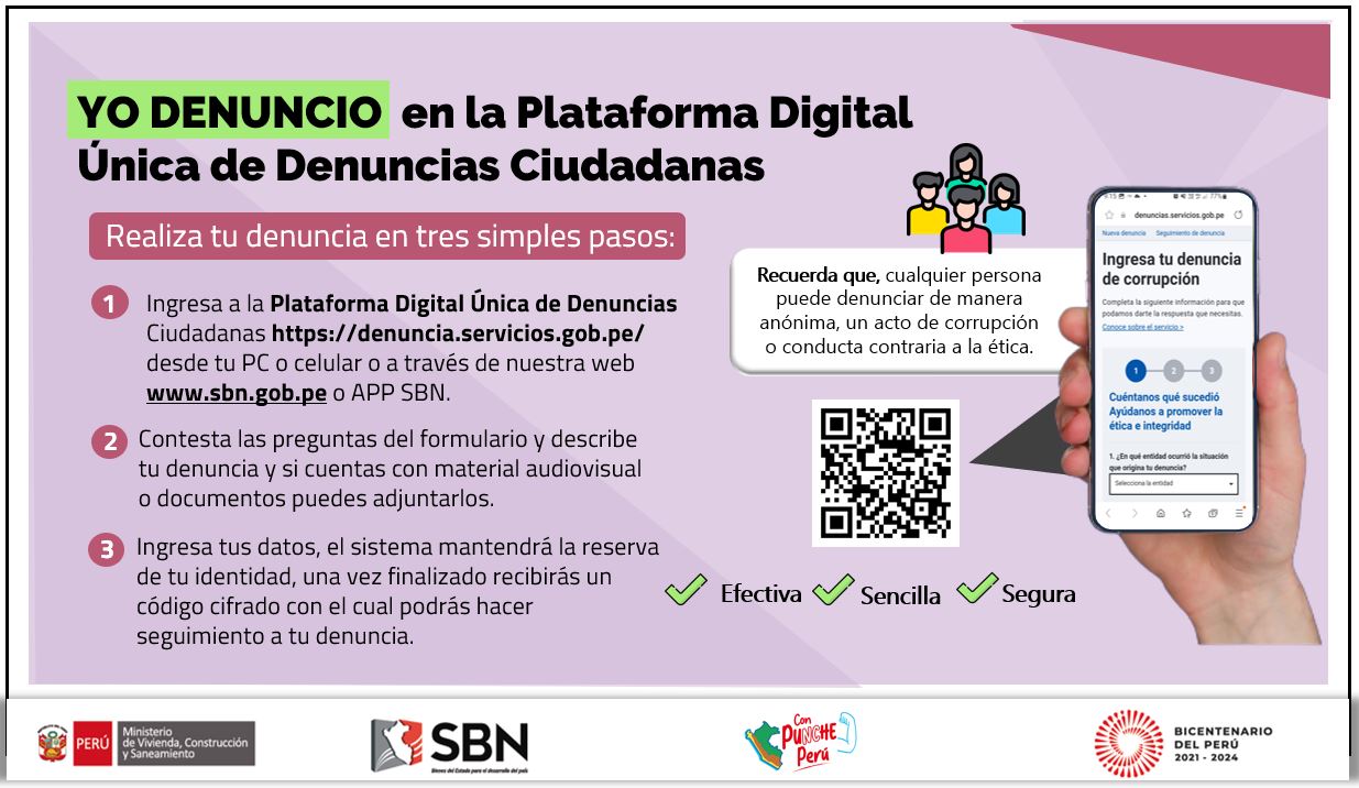  Campaña: YO DENUNCIO en la Plataforma Digital Única de Denuncias Ciudadanas