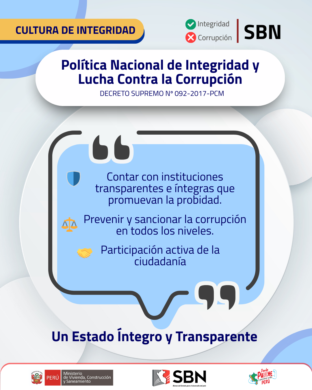  Campaña: Política Nacional de Integridad y Lucha Contra la Corrupción